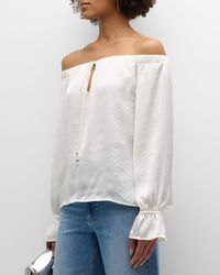 PAIGE - Ayanna Off-The-Shoulder Blouse - Lyst
