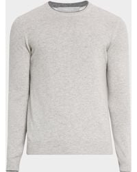 Neiman Marcus - Apos;S Cashmere Tipped Crewneck Sweater - Lyst