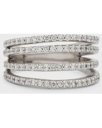 Cassidy Diamonds - 18k White Gold 4-link Pave Diamond Ring, Size 7 - Lyst