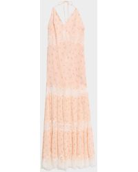 LoveShackFancy - Kieva Floral Halter Maxi Dress - Lyst