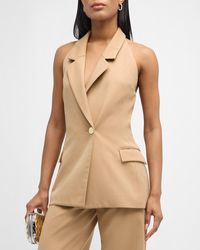 Sergio Hudson - Double-Breasted Tailored Halter Vest - Lyst