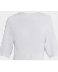 KHAITE - Lorelai Cropped Wool-Cashmere Sweater - Lyst