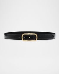 Veronica Beard - Loop Croc-Embossed Belt - Lyst
