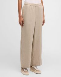 Eileen Fisher - Missy Organic Linen Wide-Leg Pants - Lyst