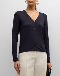 Majestic Filatures - Soft Touch Button-Front Cardigan - Lyst