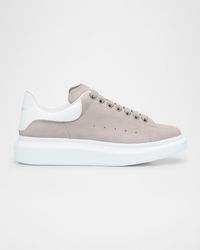 McQueen - Oversized Suede Low-Top Sneakers - Lyst