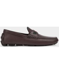 Gucci - Apos;S Leather Moc-Toe Drivers - Lyst