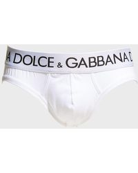 Dolce & Gabbana - Midi Logo Briefs - Lyst