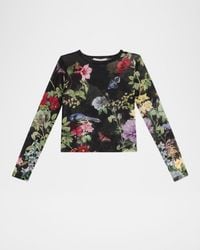 Alice + Olivia - Delaina Venus Love Mesh Crop Top - Lyst