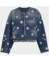 Marc Jacobs - Daisy Sequined Denim Crop Jacket - Lyst