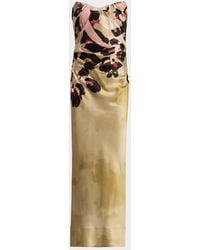 Acler - Bowers Floral Satin Maxi Dress - Lyst