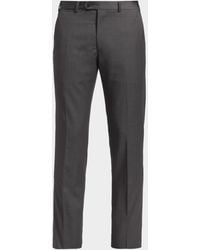 Emporio Armani - Basic Flat-Front Wool Trousers - Lyst