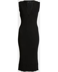 Proenza Schouler - Tatum V-Neck Sleeveless Rib Knit Midi Dress - Lyst