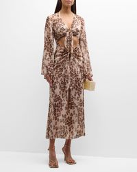 Cinq À Sept - Talita Leopard-Print Maxi Dress Coverup - Lyst