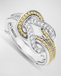 Lagos - Newport 18k Gold Diamond Knot Ring - Lyst
