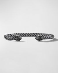 David Yurman - 5mm Renaissance Cable Bracelet In Blackened Silver - Lyst