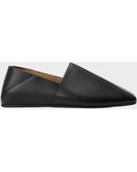 Loewe - Apos;S Origami Leather Square-Toe Slippers - Lyst