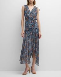 Veronica Beard - Dovima Floral Sleeveless A-Line Maxi Dress - Lyst
