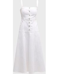 Cinq À Sept - Veena Fit & Flare Midi Pinafore Dress - Lyst