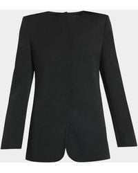 The Row - Ihami Single-Breasted Wool Collarless Jacket - Lyst