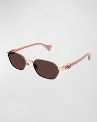 Gucci - Gg Logo Metal Cat-Eye Sunglasses - Lyst