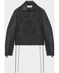 McQueen - Apos;S Western Fringe-Trim Leather Jacket - Lyst