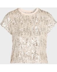 Generation Love - Kai Mixed Sequin Top - Lyst