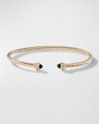 David Yurman - Cablespira Bracelet With Gemstone And Diamonds In 18k Gold, 3mm - Lyst