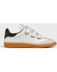 Isabel Marant - Beth Perforated Leather Grip-strap Sneakers - Lyst
