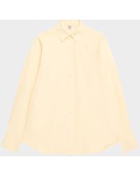 TOTEME - Raw-Edge Raglan-Sleeve Button-Down Shirt - Lyst