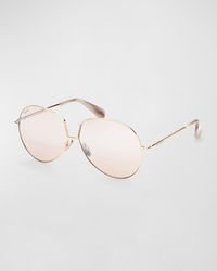 Max Mara - Design 8 Mirrored Metal Aviator Sunglasses - Lyst