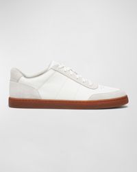 Vince - Noel Leather And Suede Low-Top Sneakers - Lyst