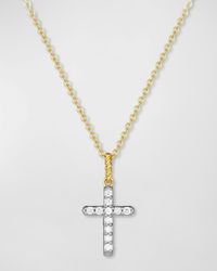 David Yurman - Cable Collectibles Cross Necklace With Diamonds In Gold On Chain - Lyst