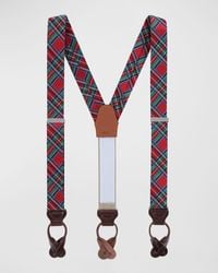 Trafalgar - Nicholas Holiday Tartan Plaid Silk Suspender Braces - Lyst