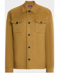 Kiton - Wool And Cashmere Two-Pocket Overshirt - Lyst