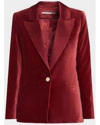 Alice + Olivia - Silas Velvet Blazer - Lyst