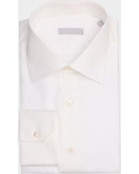 Stefano Ricci - Cotton Micro-Textured Point Collar Dress Shirt - Lyst