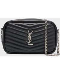 Yves Saint Laurent YSL Black Lou Camera Bag Leather ref.696242