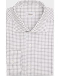 Brioni - Apos;S Cotton Grid Check Classic-Fit Dress Shirt - Lyst