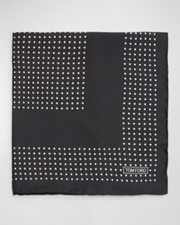 Tom Ford - Mulberry Silk Polka Dot-Print Pocket Square - Lyst