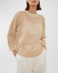 Peserico - Shimmer Knit Polo Sweater - Lyst