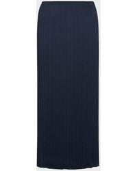 Vince - Pleated Straight Pull-On Midi Skirt - Lyst