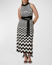 Marina Rinaldi - Plus Size Bisous Jacquard-Knit Midi Dress - Lyst