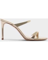 Alexandre Birman - 85Mm Tita Metallic Leather Mule Sandals - Lyst