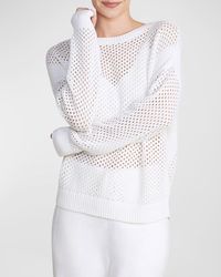 Barefoot Dreams - Sunbleached Open-Stitch Cotton Pullover - Lyst