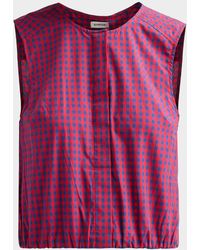 Jonathan Simkhai - Gingham Cotton-Blend Top - Lyst