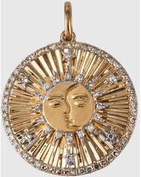 Kastel Jewelry - Textured Celestial Diamond Kiss Pendant - Lyst
