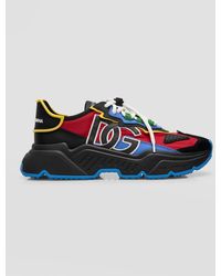Dolce & Gabbana - Airmaster Mixed Media Fashion Sneakers - Lyst
