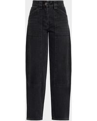 Co. - High-Rise Denim Crop Balloon Pants - Lyst