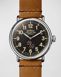 Shinola - Runwell 10-Year Leather Strap Watch, 47Mm - Lyst